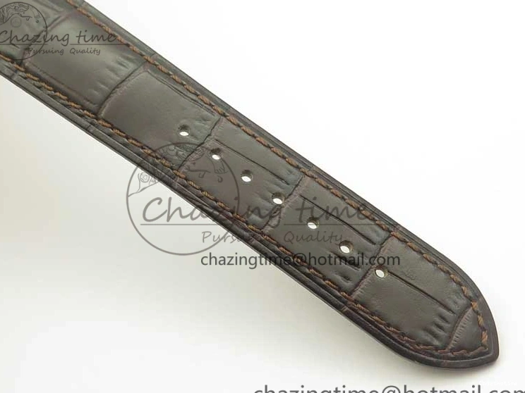 0119 Practical De Ville RG MKF 1:1 Best Edition Silver Dial RG Markers on Brown Leather Strap MIYOTA 9015 V 8049